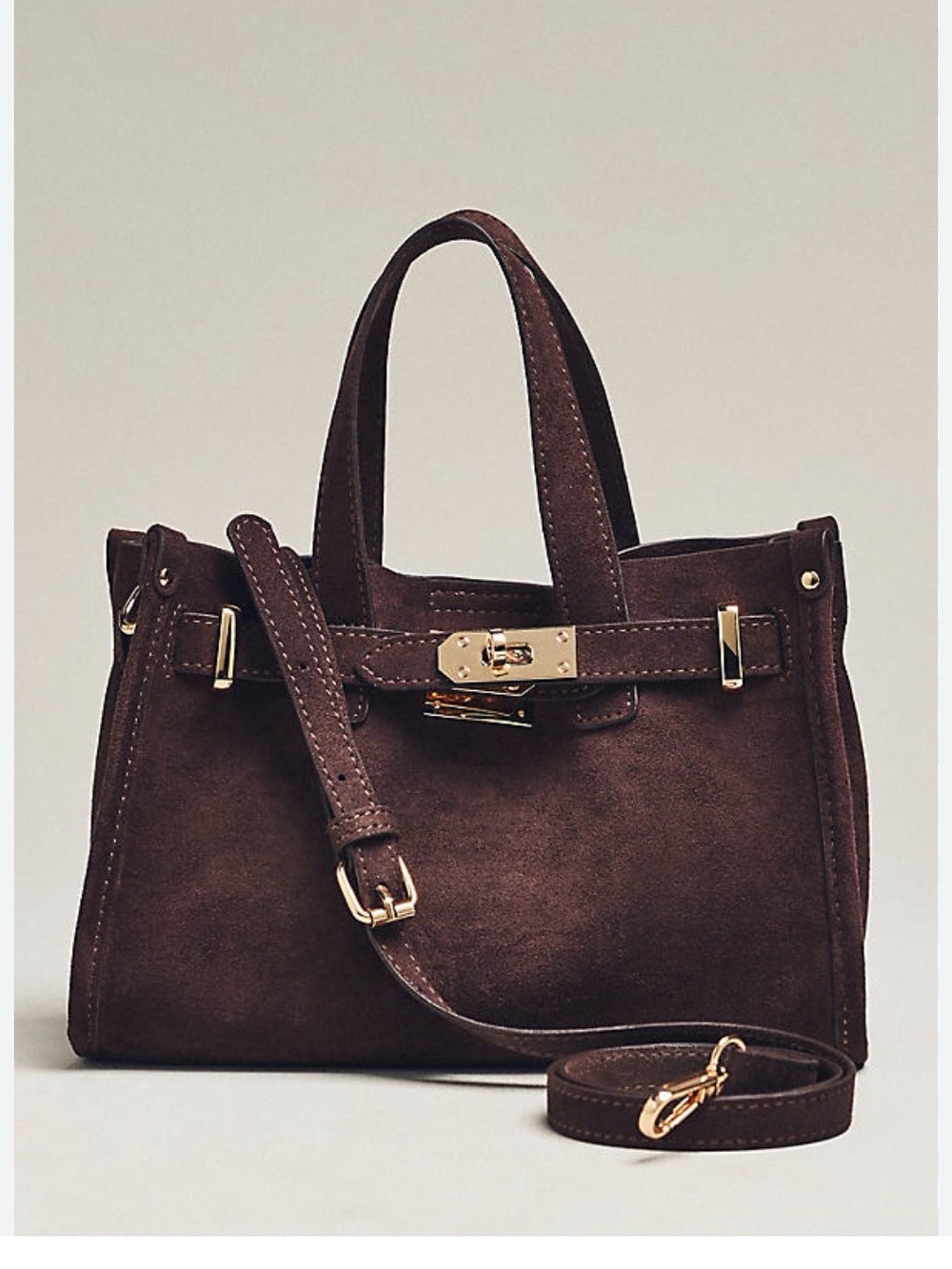 NWT Anthropologie mini faux suede purse
